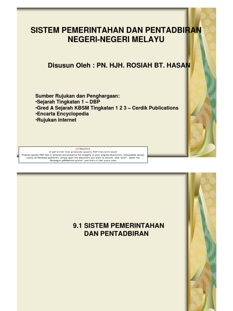 Sistem Pemerintahan Negeri Sembilan