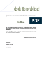 Certificado de Honorabilidad 1
