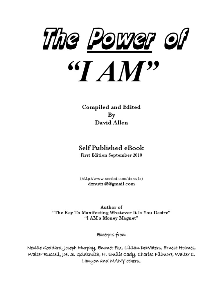 David Allen The Power of I Am | PDF | Consciousness | God