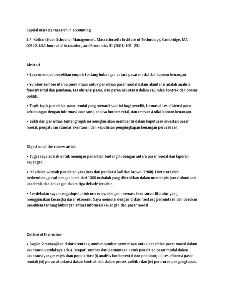 accounting dissertation on capital market