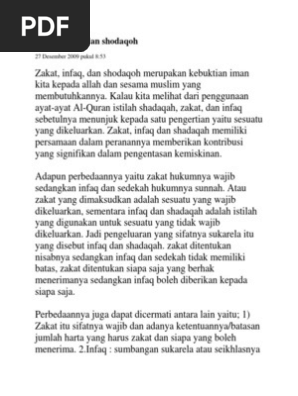 Zakat Infaq Dan Shodaqoh