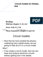 Lecture #12 Circuit Models For Diodes, Power Supplies