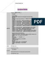 SAP R/3 Document: System Fields List