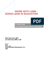 A White Paper On Process Improvement in Education: Betty Ziskovsky, MAT Joe Ziskovsky, MBA, CLM