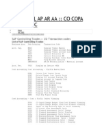 Sap Fi - GL Ap Ar Aa:: Co Copa Cca Cpa PC