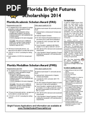Bright Futures Scholarship
