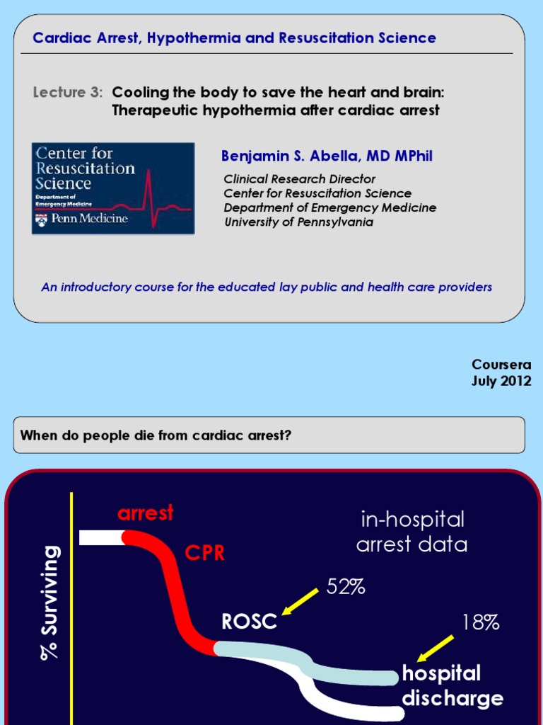 Therapeutic Hypothermia in Cardiac Arrest | PDF | Ischemia ...
