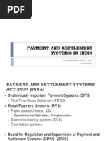 Payment and Settlement Systems in India