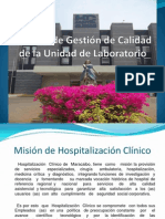 Sistema de Gestión de Calidad de La Unidad de Laboratorio