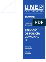 Programa Servicio de Policia Comunal III