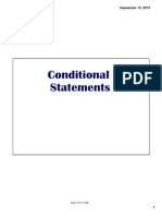 Conditional Statements Notes