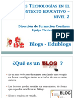 Presentación Blogs - Edublogs