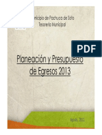 Presupuesto de Egresos 2013 Pachuca