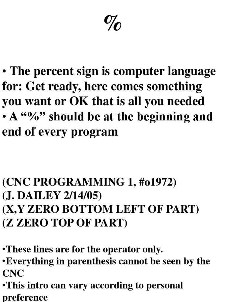 CNC Programming Basics and Tips | PDF