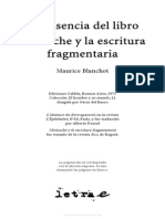 Blanchot Maurice Nietzsche y La Escritura Fragmentaria