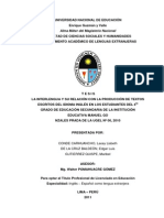 Tesis Une La Interlengua y Su Relacion Con La Produccion de Textos Escritos