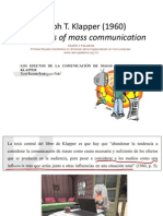 Efectos de La Comunicación de Masas Según Klapper PDF