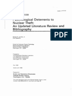 Psychological Deterrents To Nuclear Theft: An Updated Literature Review and Bibliography