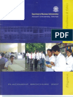 Assam University Placementl Profile 2006-07