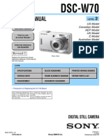 Sony DSC-W70 Service Manual Level 2 Ver 1.5 2008.09 Rev-2 (9-876-946-36) PDF