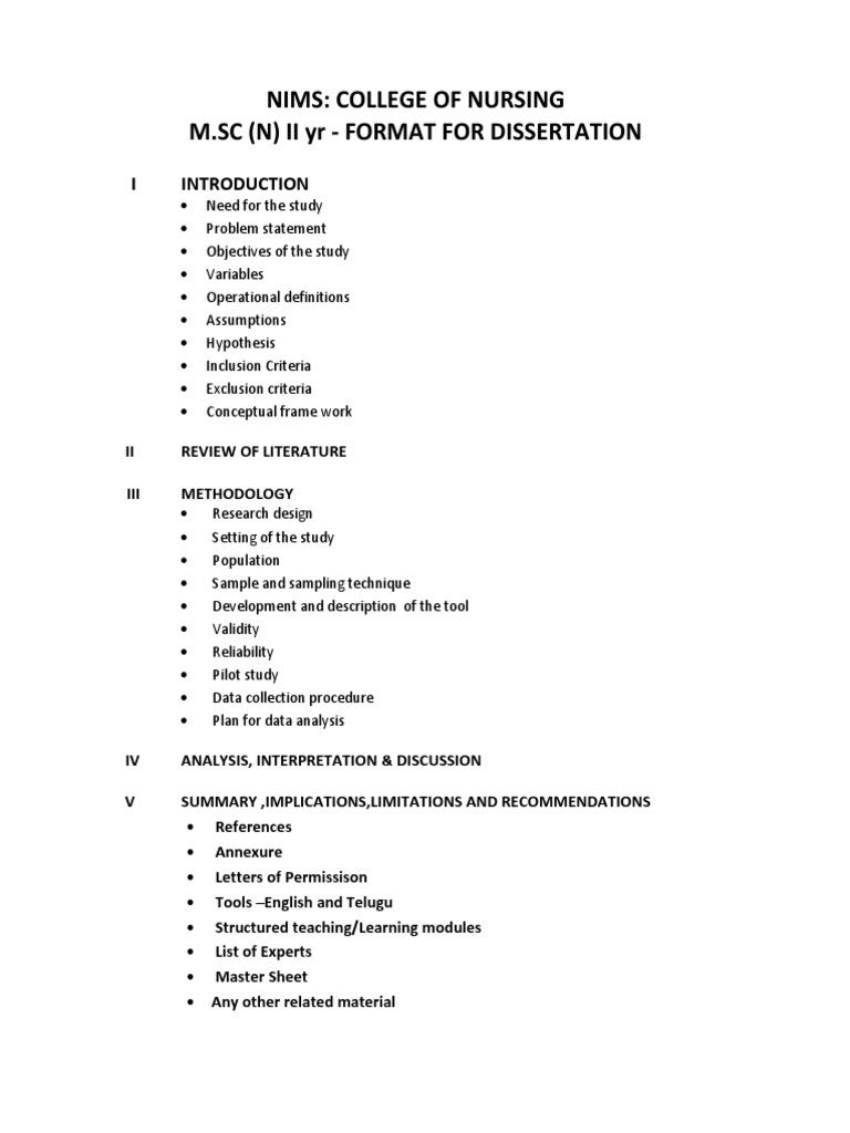 M.SC FORMAT  PDF  Thesis  Nursing