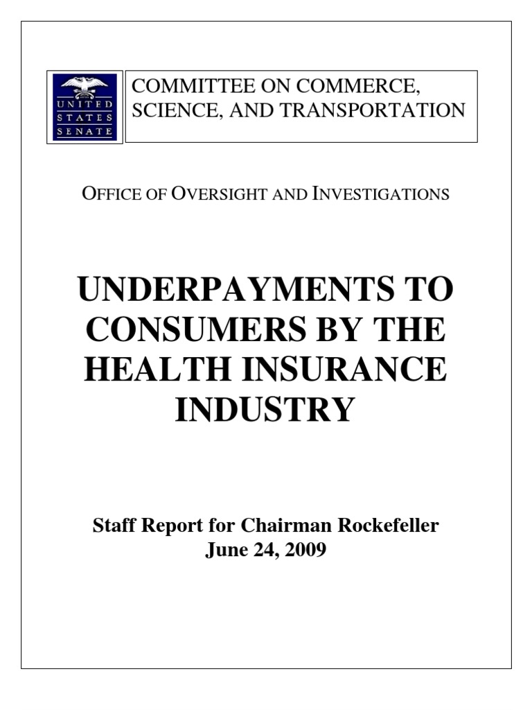 Health Insurance Consumer Underpayments | PDF | Insurance | Health Care