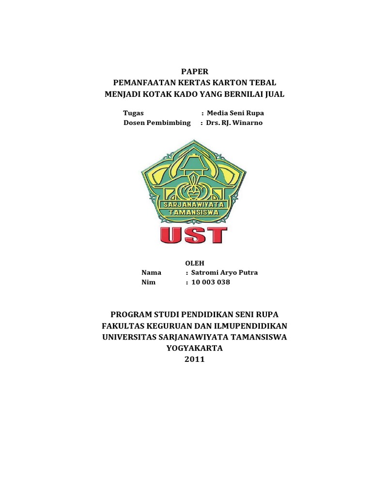 Paper Pembuatan Kerajinan Tangan Dari Kertas Karton Paper Pembuatan Kerajinan Tangan Dari Kertas Karton
