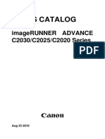 PARTS CATALOG Canon imageRUNNER ADVANCE C2030/C2025/C2020 Series