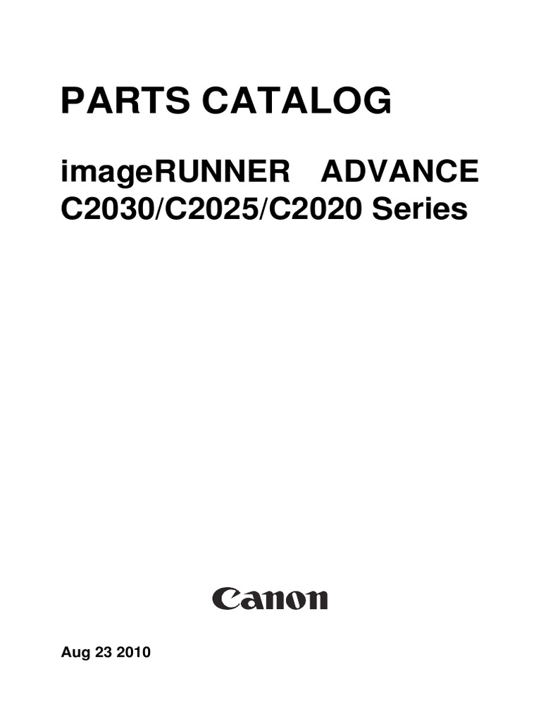 PARTS CATALOG Canon imageRUNNER ADVANCE C2030/C2025/C2020 Series | Door |  Manufactured Goods