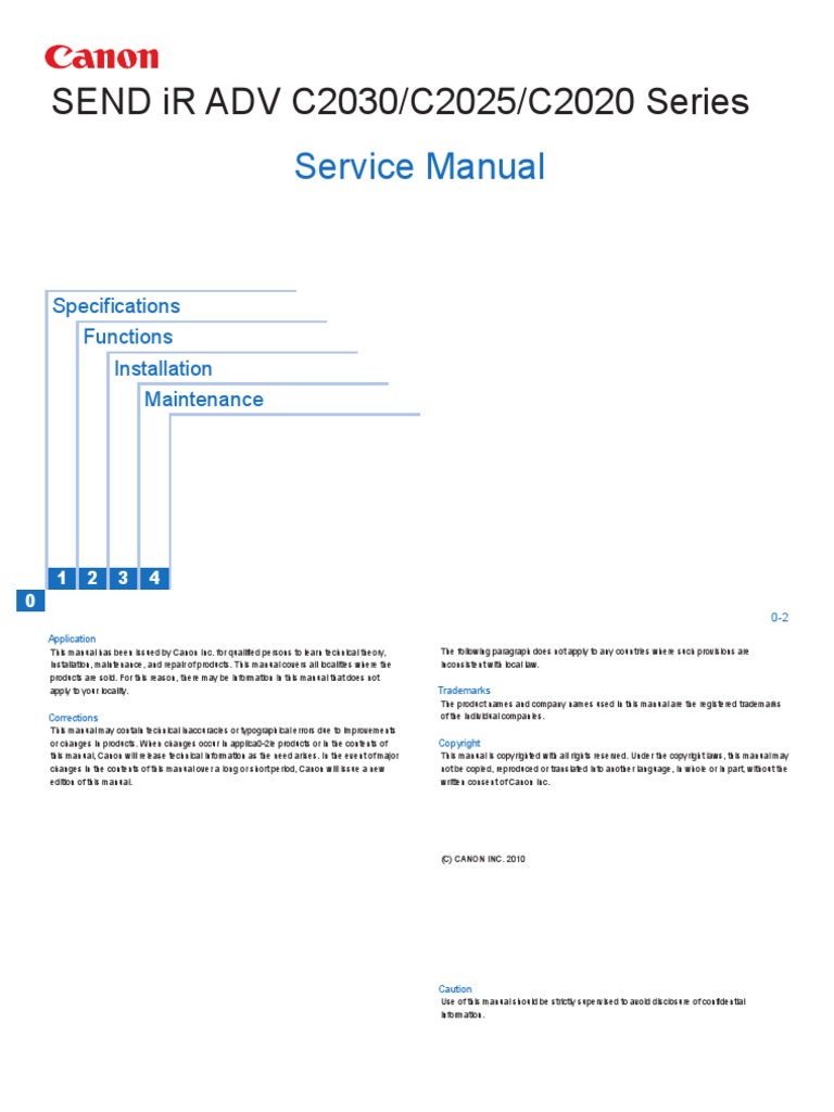 Canon SEND iR ADV C2030/C2025/C2020 Series Service Manual | Portable  Document Format | Internet Protocols