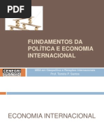 FUNDAMENTOS DA POLÍTICA E ECONOMIA INTERNACIONAL