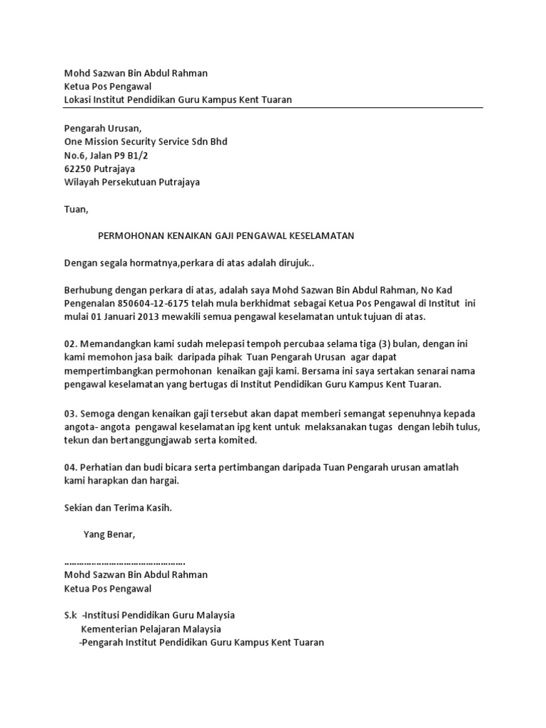 Contoh Surat Pdf