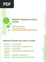 Android Training Syllabus - Course