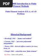 Mech300H Introduction To Finite Element Methods: Finite Element Analysis (F.E.A.) of 1-D Problems