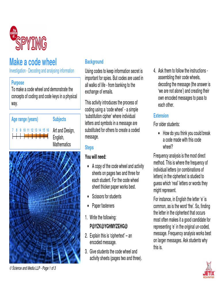 4.2.3 Make A Code Wheel 405KB | PDF | Secrecy | Military Communications