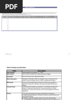 Defect Tracking Log Template | PDF | Systems Engineering | Computing