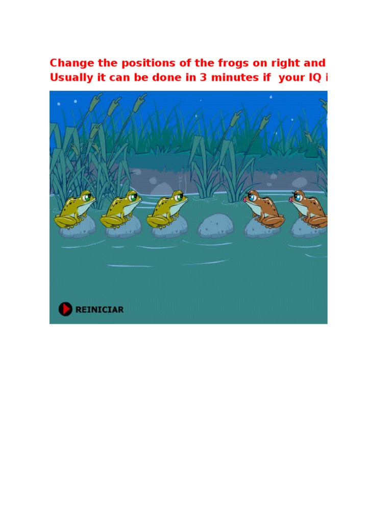 Frog Position Switching Puzzle | PDF