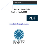 Trade Record From Calls: July 2 To Nov 2, 2012