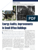 Energy Audits, Improvements in Small Office Buildings: by Ian M. Shapiro, P.E., Member ASHRAE