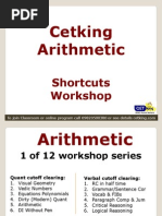 Arithmetic Shortcuts Cetking Workshop