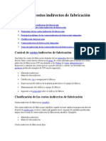 Control de Costos Indirectos de Fabricación en La Industria