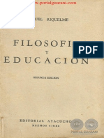 Filosofia y Educacion - Segunda Edicion - Manuel Riquelme - Portalguarani