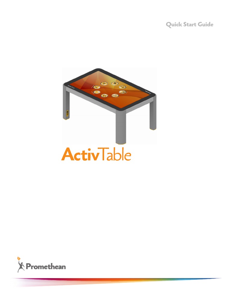 ActivTable Quick Start Guide | Electrical Connector | Electromagnetic