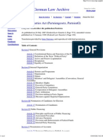 German Law Archive: Political Parties Act (Parteiengesetz, Parteieng)