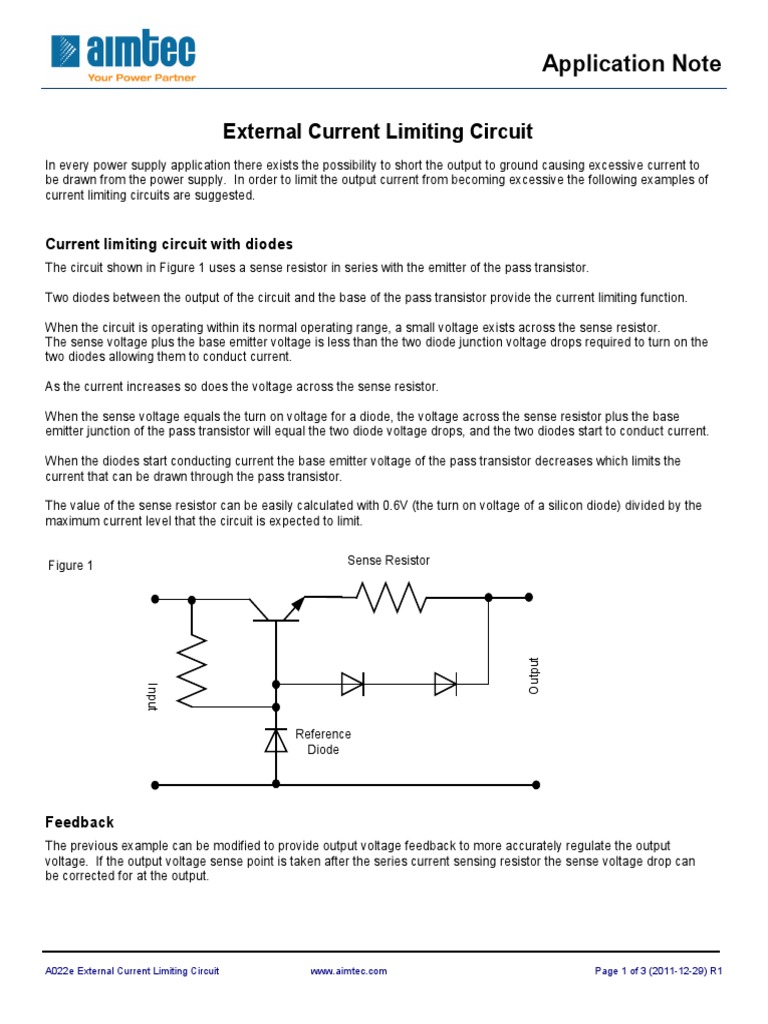 External Current Limiting Circuit Transistor Electronic Circuits