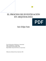 Bate, Luis Felipe. El Proceso de Investigación en Arqueología