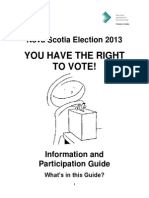 Nova Scotia Elections Guide 2013