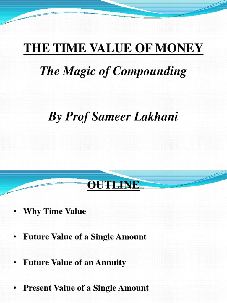 The Time Value of Money PDF Present Value Time Value Of Money