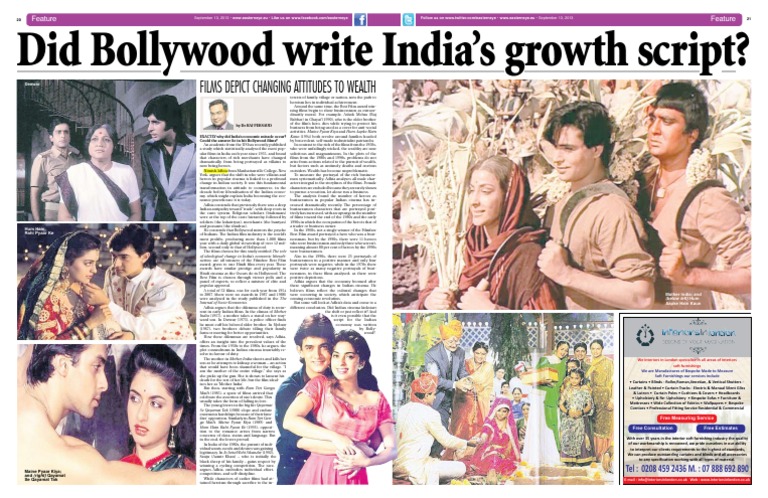 Did Bollywood Write India's Growth Script? | PDF | Bollywood | Cinema ...