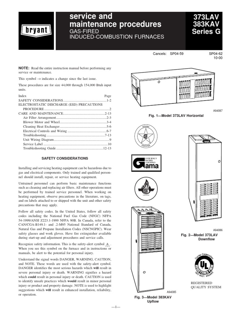 Bryant 383kav Furnace PDF Furnace Thermostat
